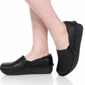 Alegria Black Leather Shoes Size 38